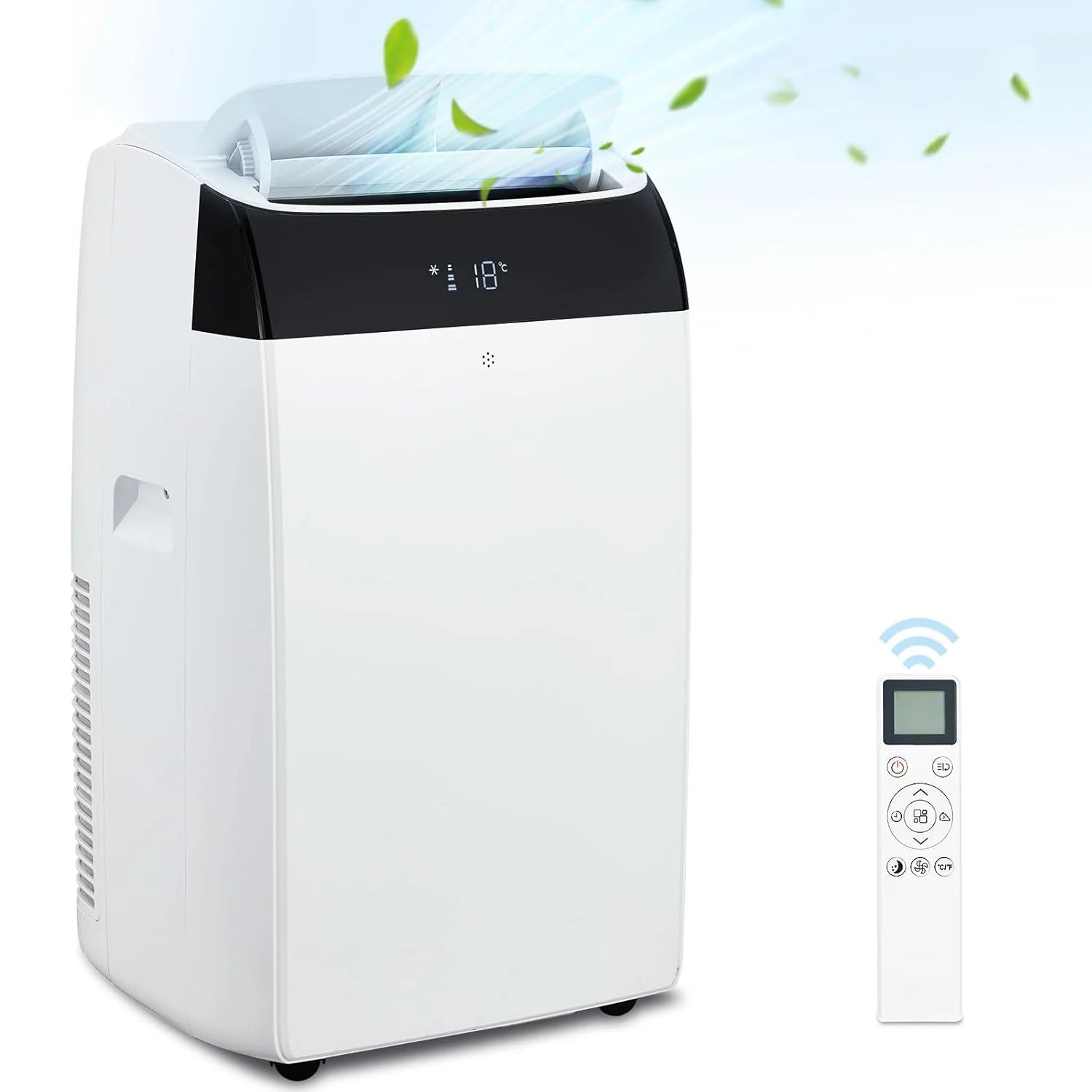 14,000 BTU Portable Air Conditioner — 3-in-1 Free-Standing AC Unit with Fan, Dehumidifier, Remote & Sleep Mode