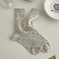 Women's Polka-Dot Crew Socks – Thin Cotton Blend