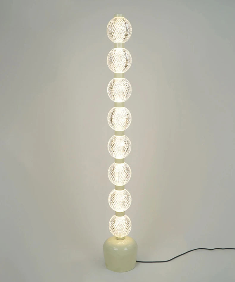 Globe Floor Lamp – Eight-Light Vertical Design