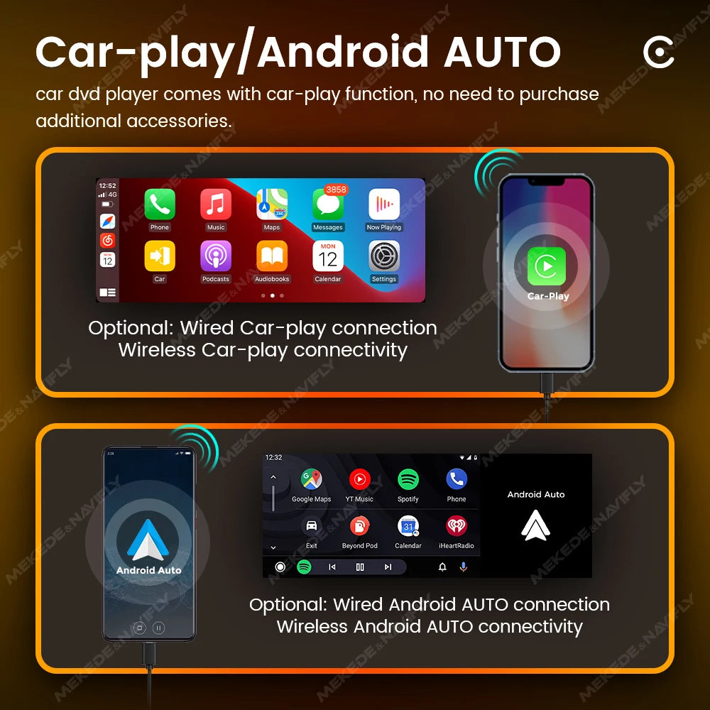 1-DIN 6.86" Car Radio MP5 Player – Wireless CarPlay & Android Auto, FM, Bluetooth, TF, AUX | Universal Fit