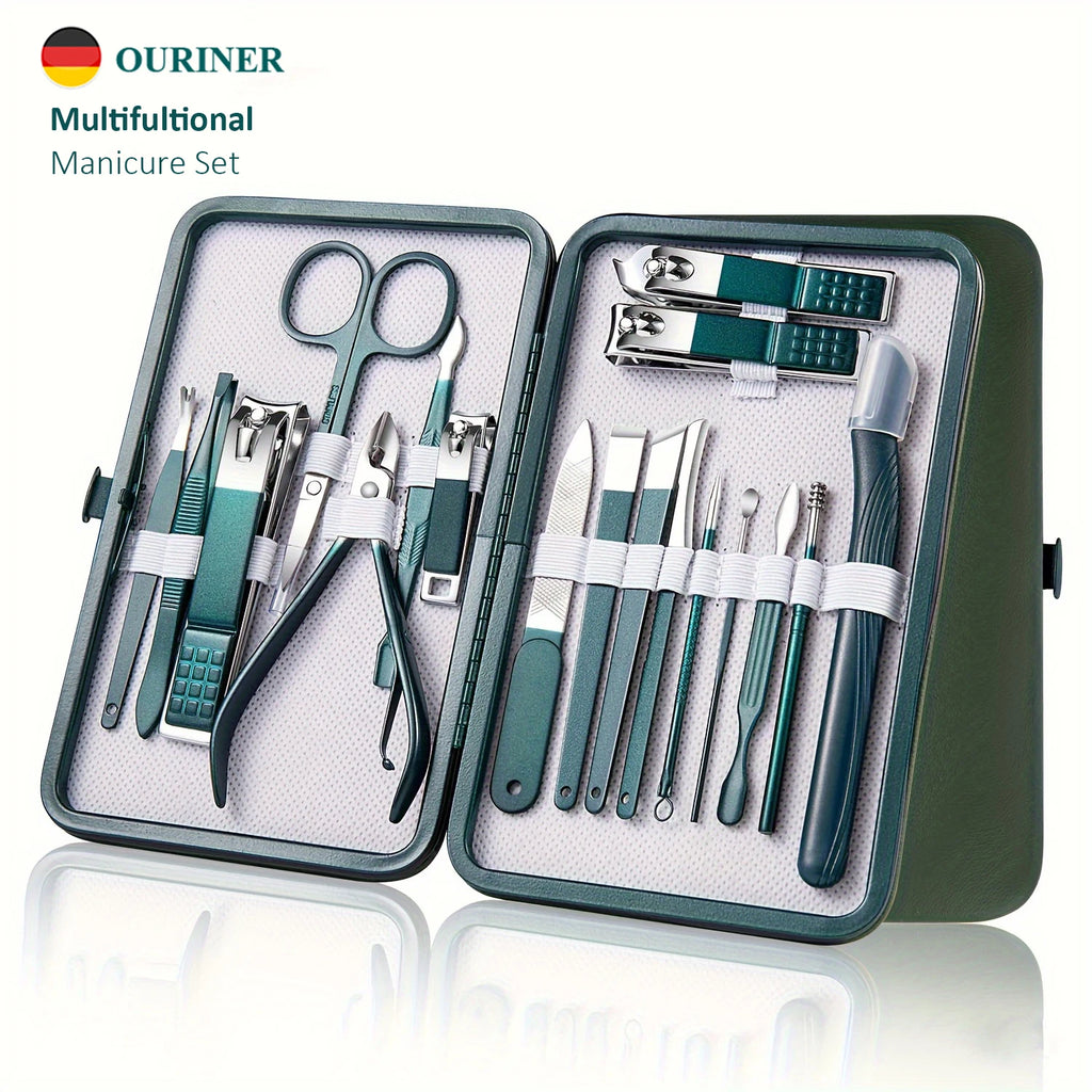 Professional Nail Care Kit – 7, 10, 12 & 18-Piece Stainless Steel Manicure & Pedicure Set with Travel Case