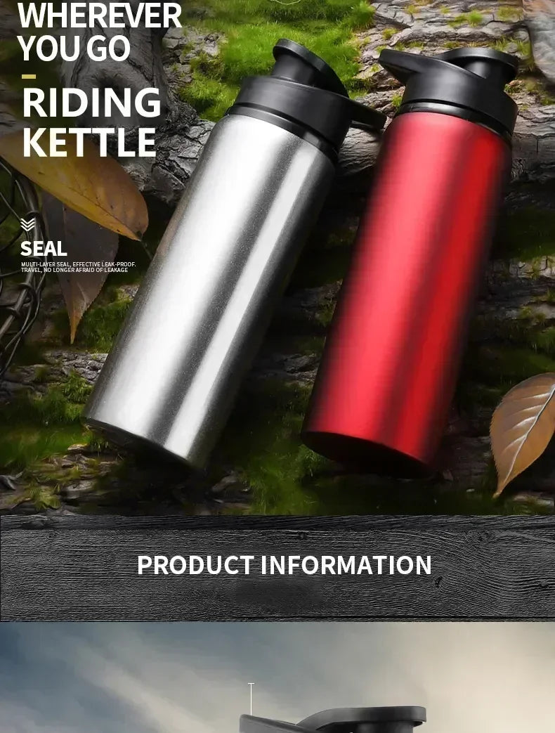 Stainless Steel Bicycle Water Bottle – Portable Outdoor Sports & Travel Kettle, BPA-Free, 700ml