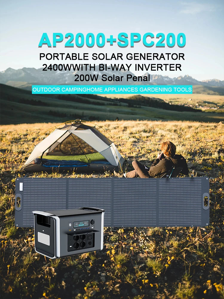 CTOLITY Portable Power Station — 1000W / 2000W LiFePO4 Solar Generator with AC Outlets