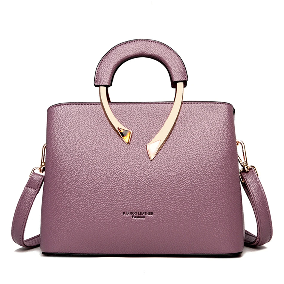 VANDERWAH Luxury Microfiber Leather Casual Tote Bag – Designer Shoulder Crossbody Handbag for Women