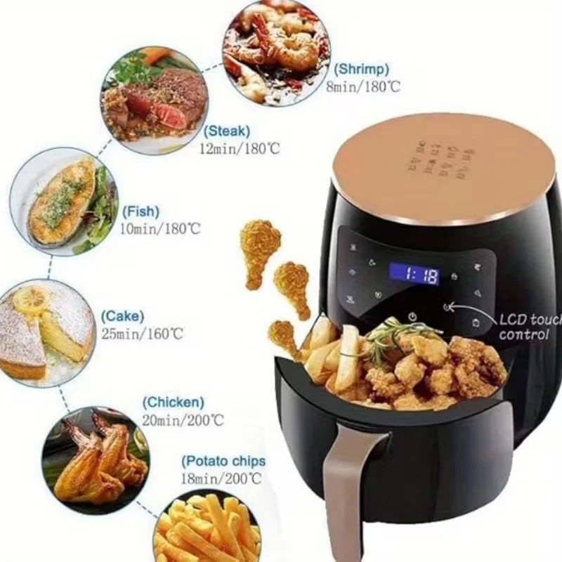4.5L Touch-Control Air Fryer — Large Capacity Home Appliance for Fries & Fried Chicken