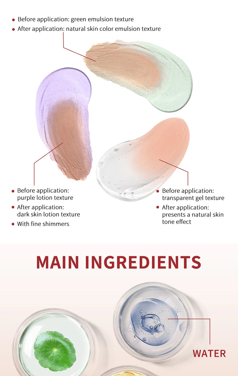3-Pack CC Cream Color-Changing Foundation — Korean High Coverage Liquid
