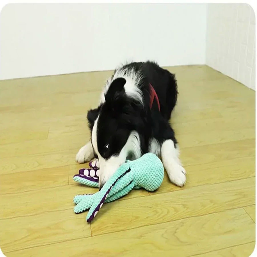 Large Octopus Plush Dog Toy — Boredom Relief Companion