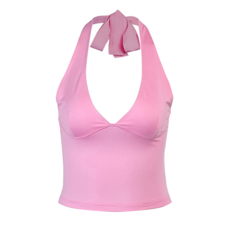 Sexy Off Shoulder Crop Top – Sleeveless Bare Back Club Party Women's Summer Top