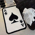 Ace of Spades Rug – Soft Non-Slip Bedside Mat for Bedroom, Living Room & Bathroom