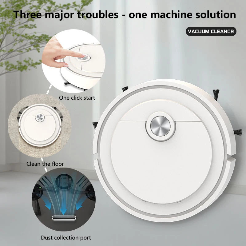 3-in-1 Smart Wireless Robot Vacuum Cleaner — Sweeping, Vacuuming & Floor Washing for Home, Carpet & Pet Hair (2025)