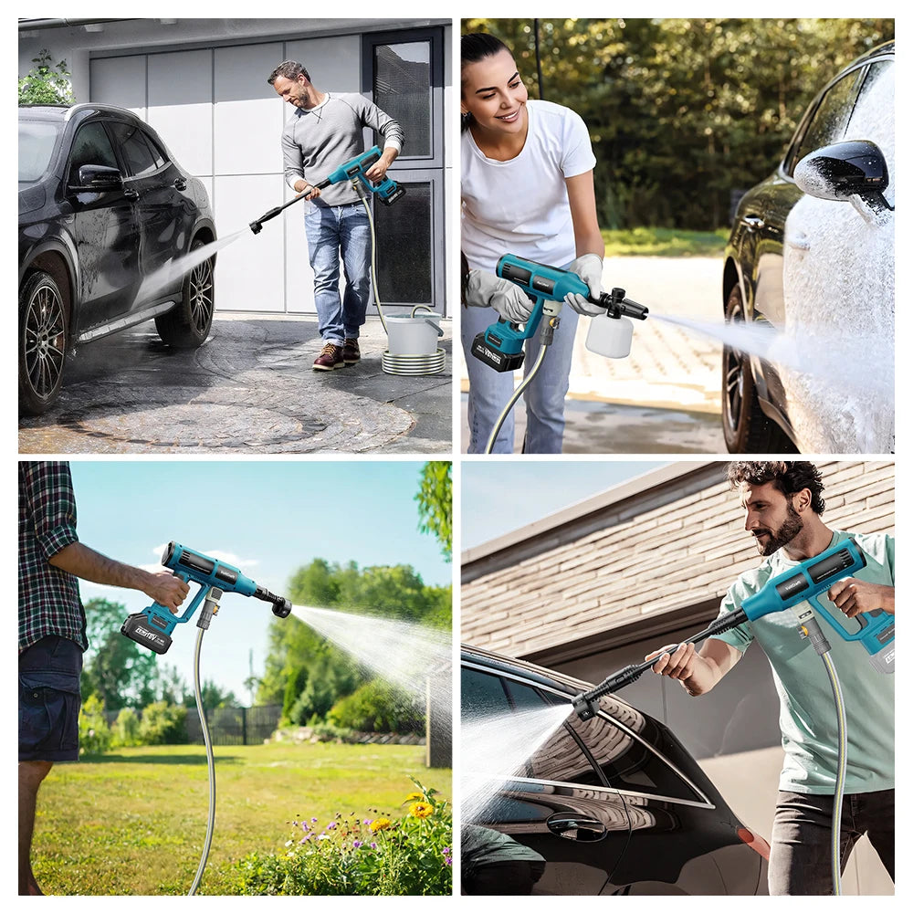 250 Bar Brushless Cordless Pressure Washer – 4 Gears, 6-in-1, Makita 18V Compatible