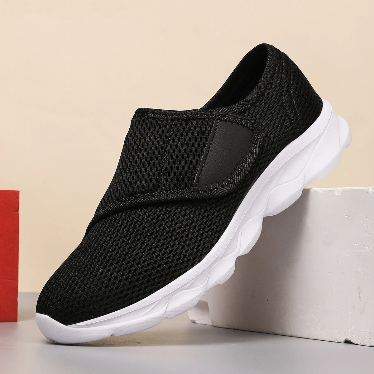 Men's Orthopedic Wide Fit Sneakers – Diabetic-Friendly Adjustable Walking Shoes