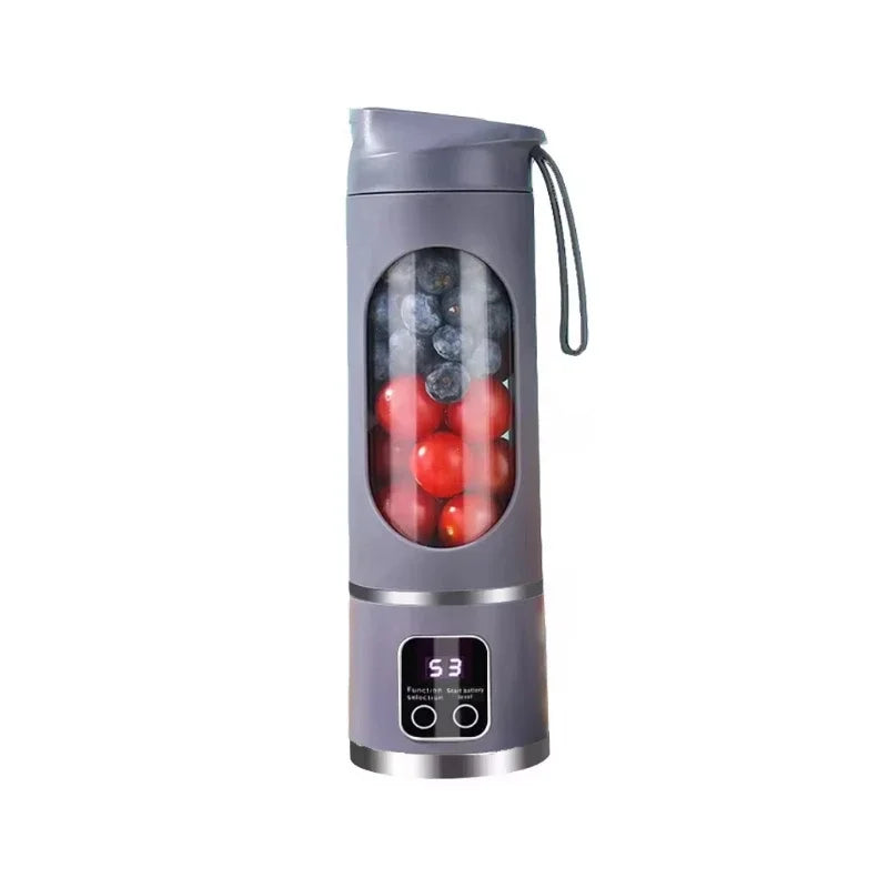 Portable Electric Juicer 450ML — 8-Blade Travel Blender for Fresh Juice, Shakes & Smoothies