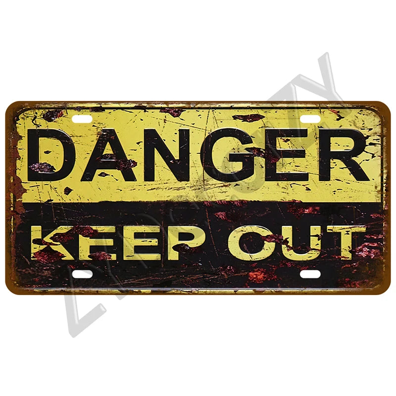 Route 66 Vintage Car Garage Tin Sign — Retro Wall Art Decor