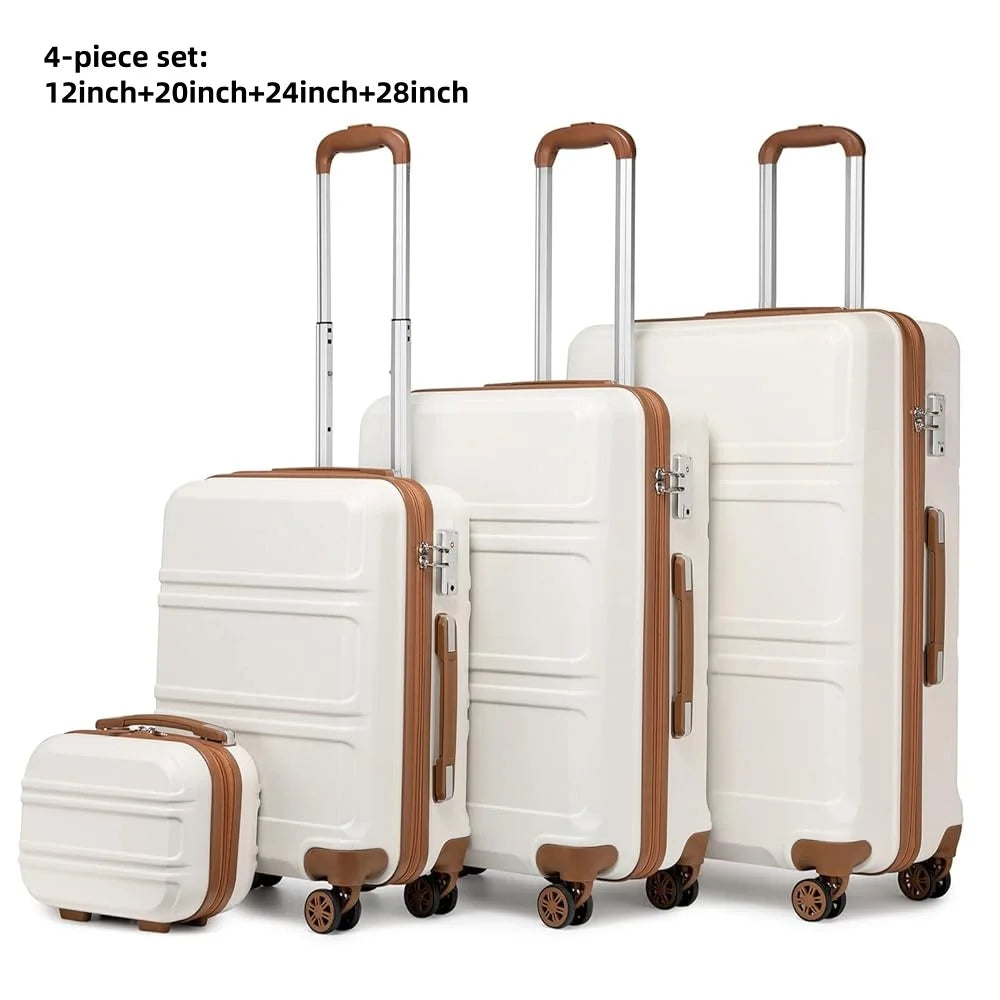 Kono ABS Luggage Set – TSA Lock & Spinner Wheels