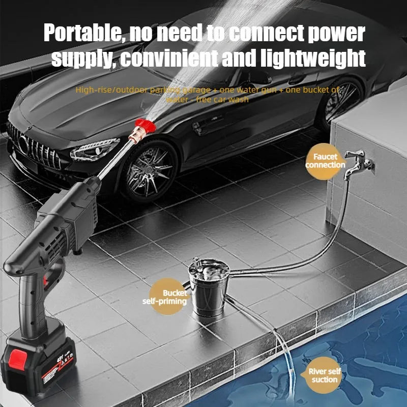 Cordless Pressure Washer – Self-Priming & Adjustable Spray