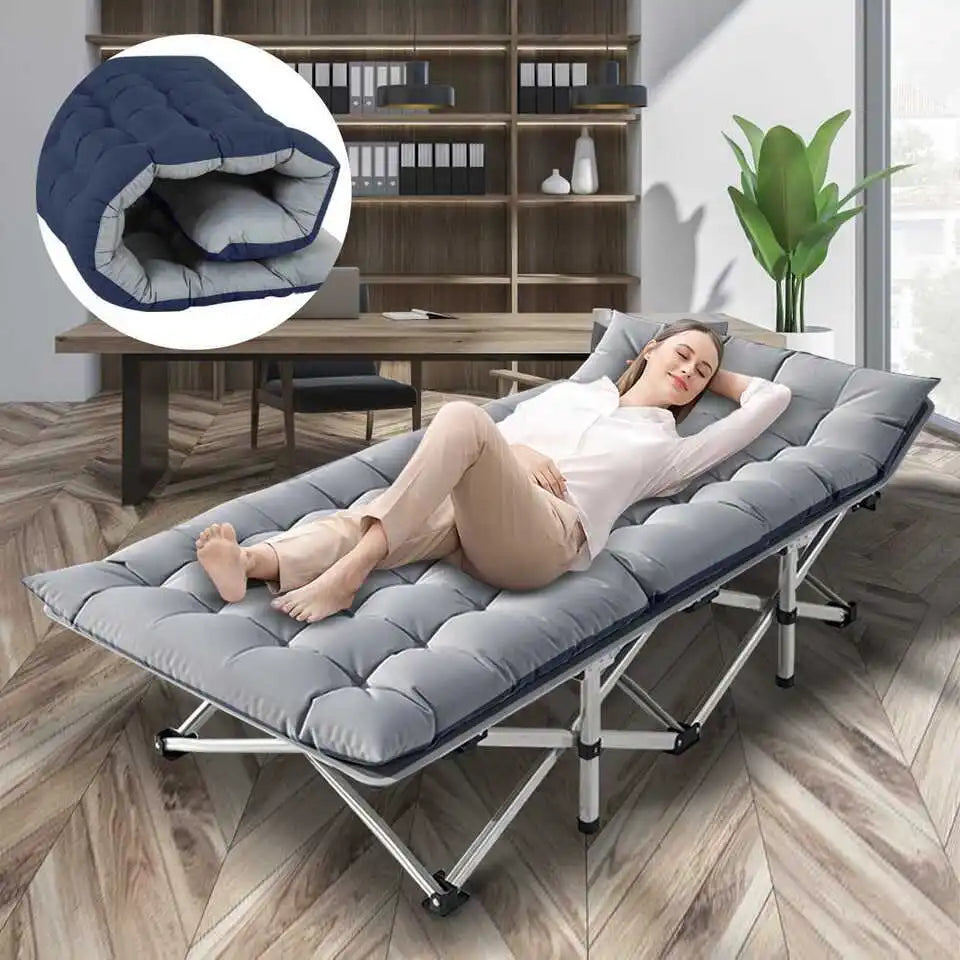 Folding Camping Cot – Heavy Duty 200KG Capacity, Portable Outdoor Bed for Adults, Beach, RV & Home