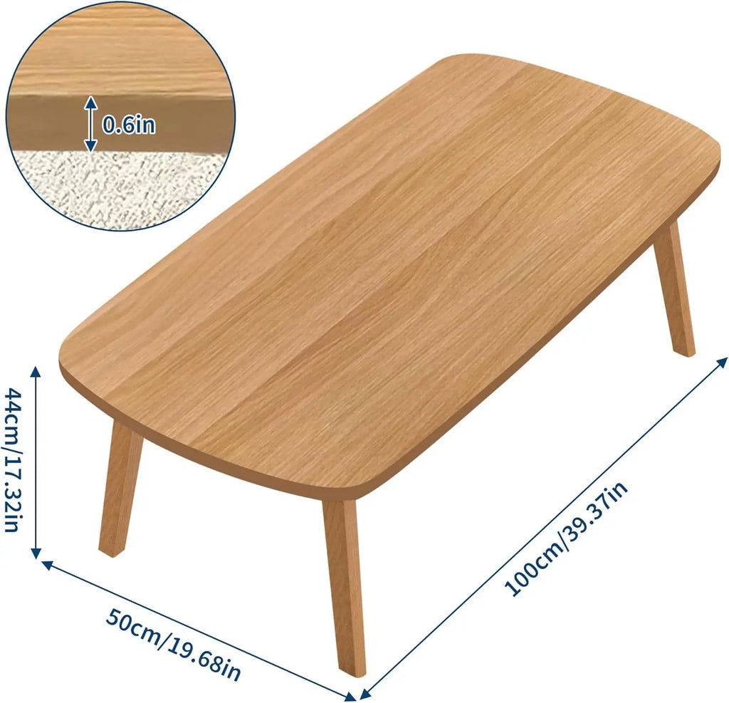 Foldable Wooden Coffee Table — Portable Laptop & Tatami Desk