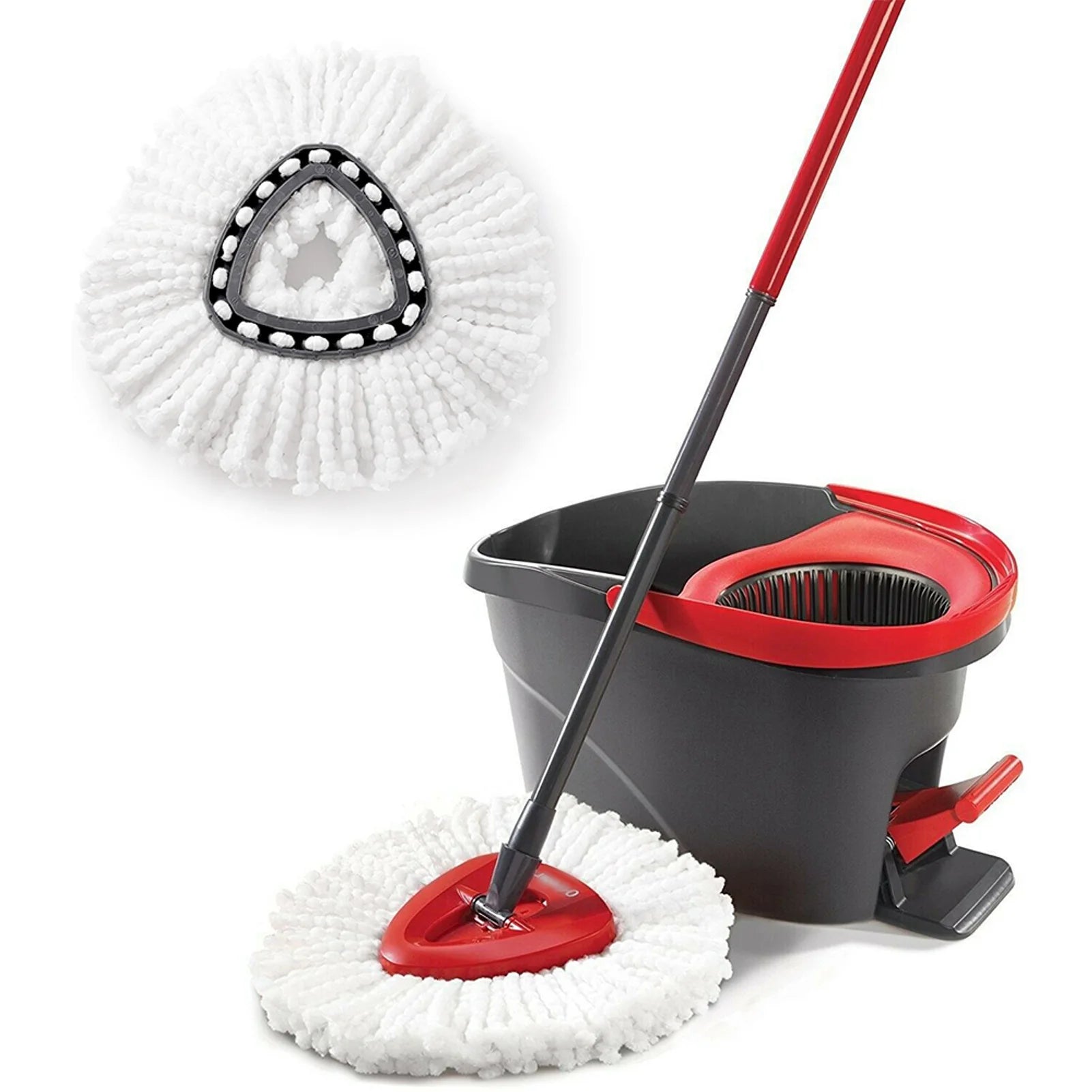360° Spin Mop Microfiber Replacement Refill Head — Easy Wring 2-in-1 Turbo Floor Mop Refill
