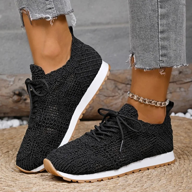 Women's Air Mesh Lace-Up Sneakers