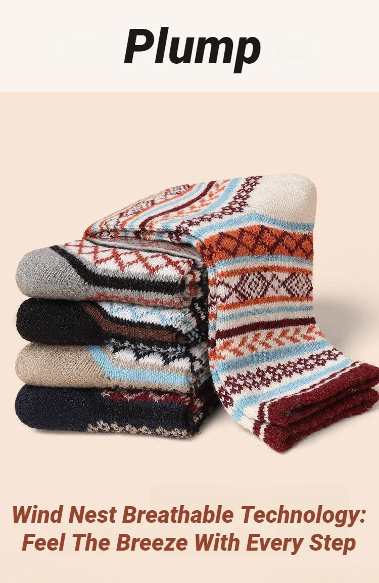 Men's Retro Winter Knit Socks