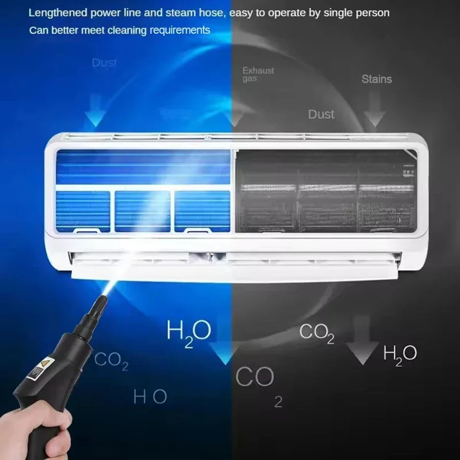 Portable Handheld Steam Cleaner — High-Temperature Pressurized Cleaning Machine with Brush Heads