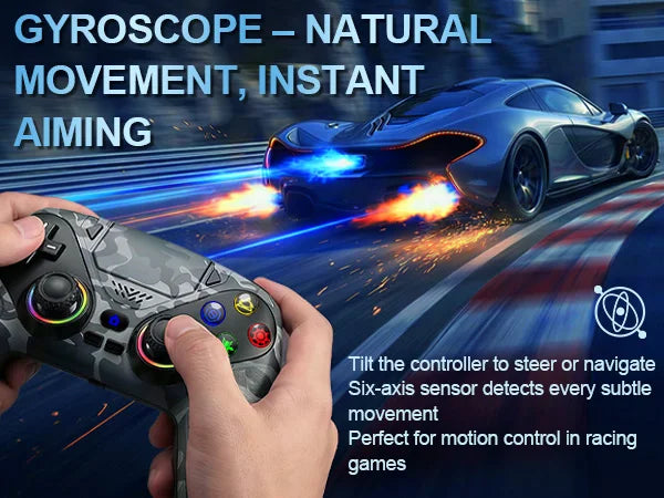 Wireless PS5 Controller – Turbo, Hall Trigger, Touchpad, Vibration & Bluetooth Gamepad