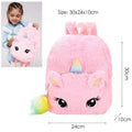 Unicorn Backpack – Girls Plush School Bag