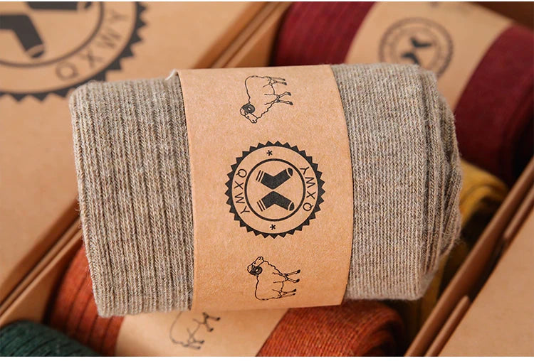 Thick Wool-Blend Mid-Calf Boot Socks