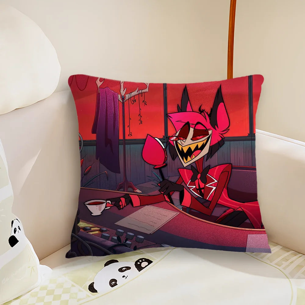 Hazbin Hotel Alastor Cartoon Pillow Cover – Double-Sided Print Cushion Case