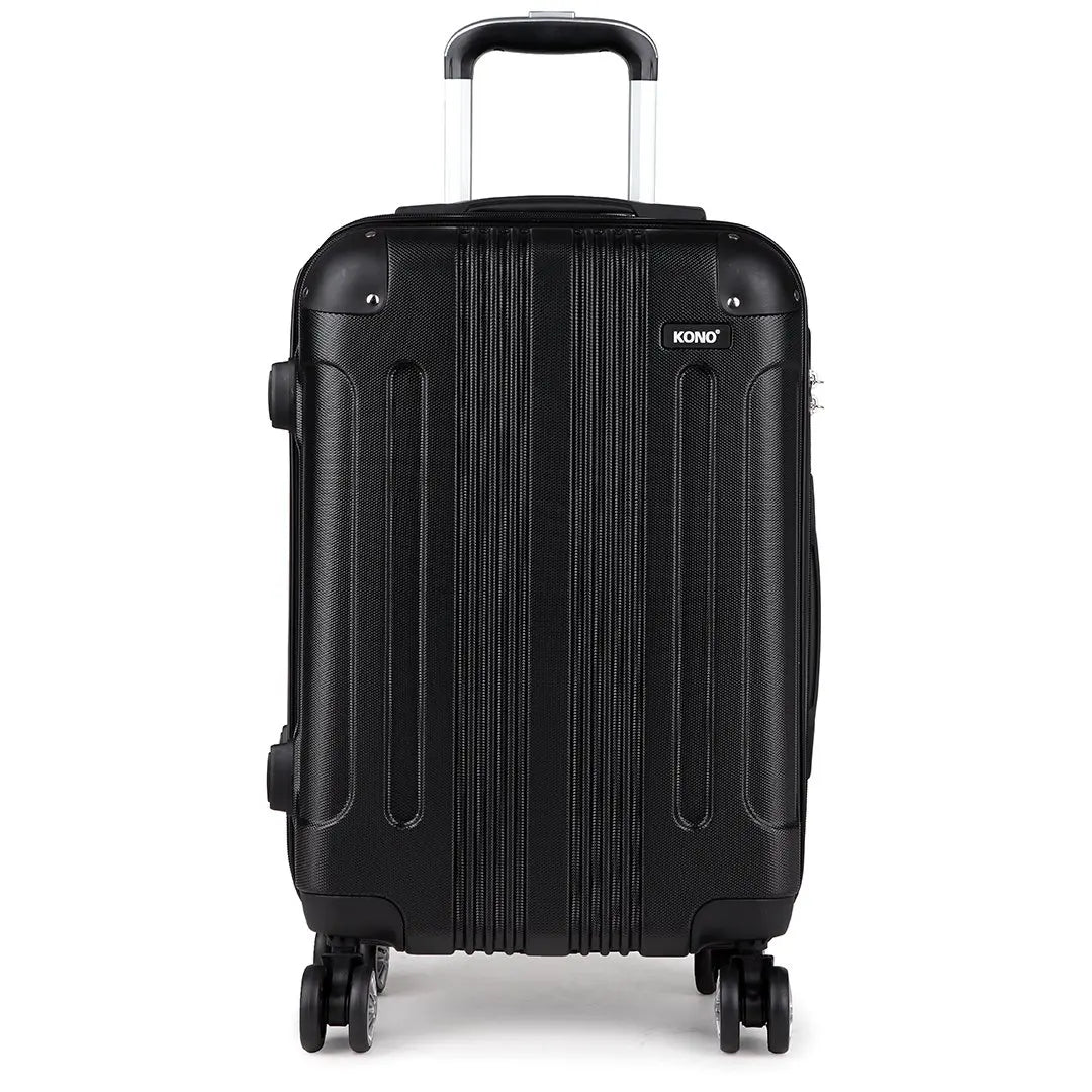 Kono ABS Hard Shell Spinner Luggage — 4-Wheel 360° Trolley Suitcase (19"/24"/28")