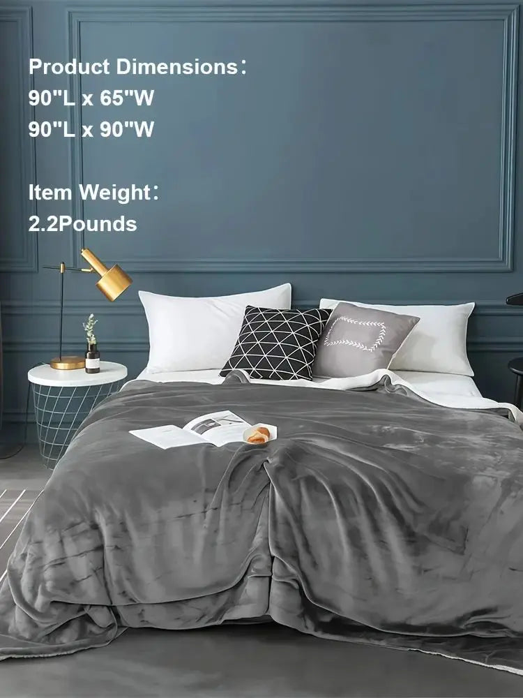 Sherpa Fleece Blanket – Reversible Plush Throw