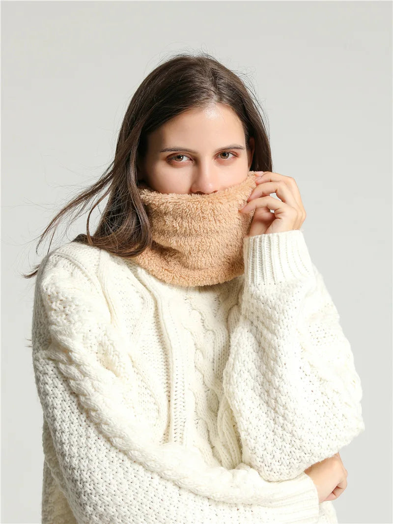 Winter Plush Ring Scarf — Warm Neck Warmer Unisex