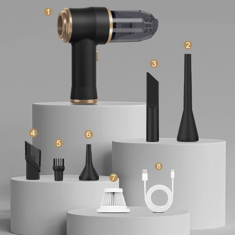 Wireless Portable Handheld Vacuum Cleaner — 7W Cordless Mini Vac for Car, Carpet, Sofa & Keyboard