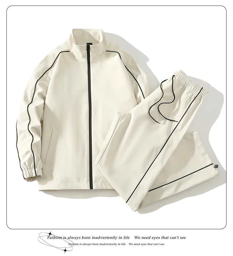 Men's Korean Style Hoodie & Harem Pants Sweat Suit – Leisure Plus Size 2-Piece Set