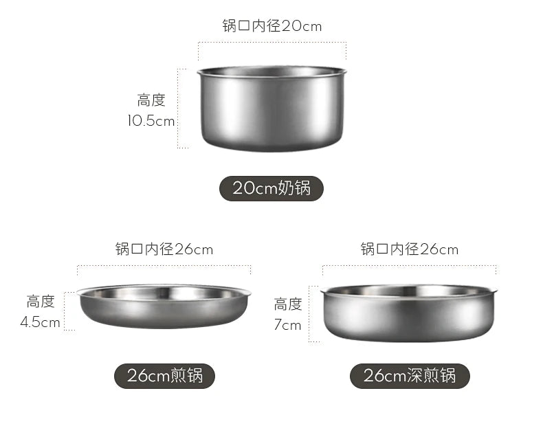Stainless Steel Cookware Set – Detachable Handle & Nesting Design