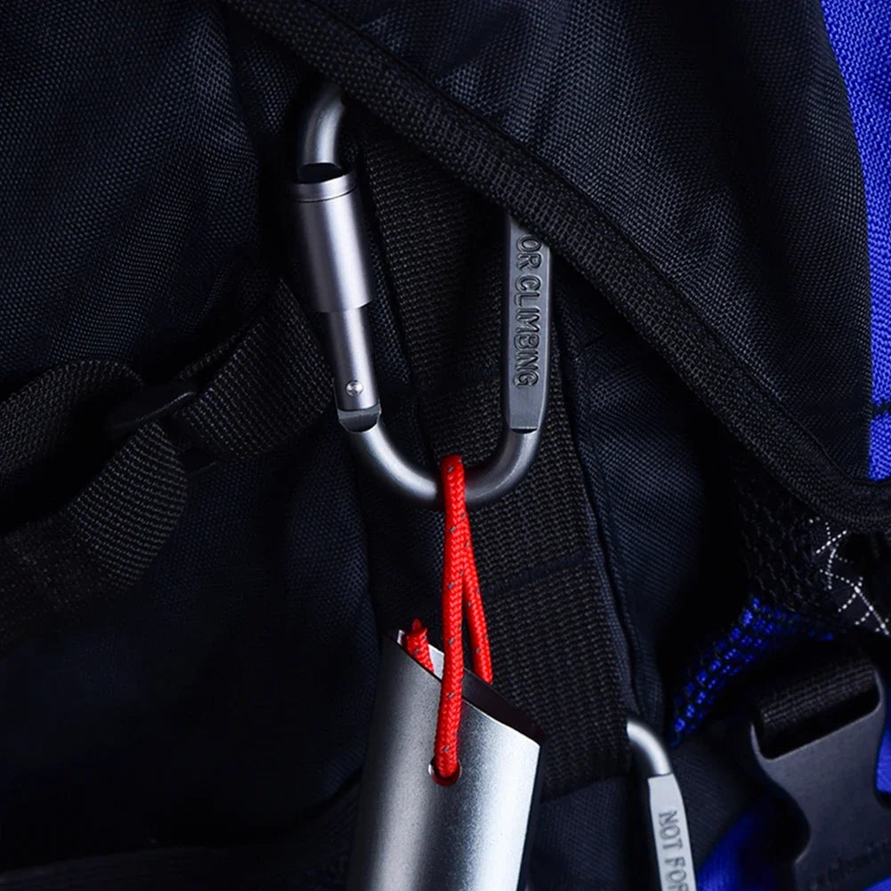 4–6 Piece Carabiner Set — Aluminum Alloy Tactical Keychain Clip for Camping, Survival & EDC