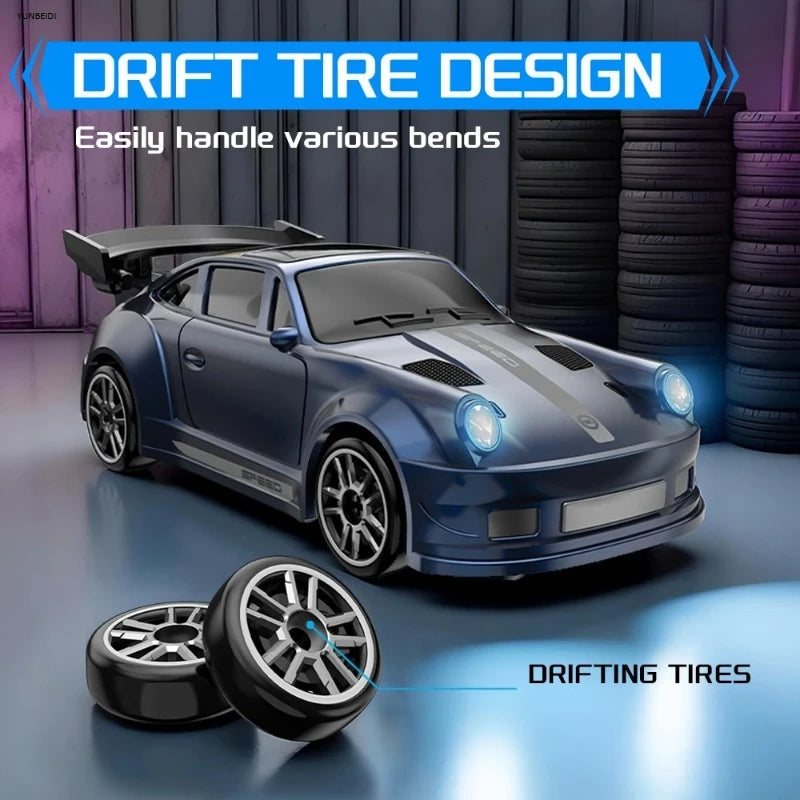 1/64 Scale Mini 4WD RC Drift Racing Car – Type-C Rechargeable Desktop Racer