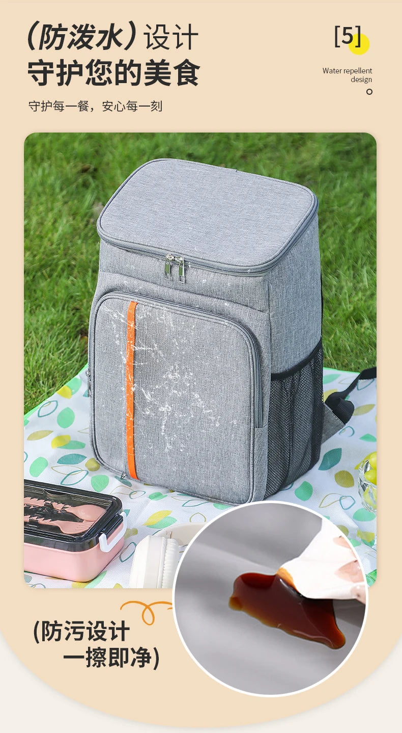 18L Thermal Lunch Bag – Waterproof Backpack Cooler