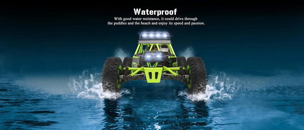 WLtoys 12428 1:12 Scale 4WD RC Racing Car – 50KM/H Alloy Off-Road Climbing Truck with LED Lights
