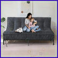 Sofa by Day, Bed by Night — 8" Thick Full-Size Futon Mattress | Roll-Up Folding Floor Sleeper, Medium Firm, Corduroy