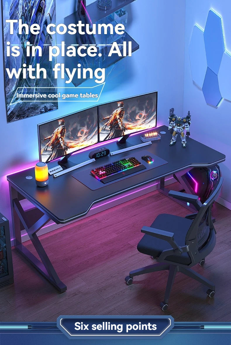 Simple Computer Desk — Metal Frame Home Office, Student, Gaming & E-Sports Workbench