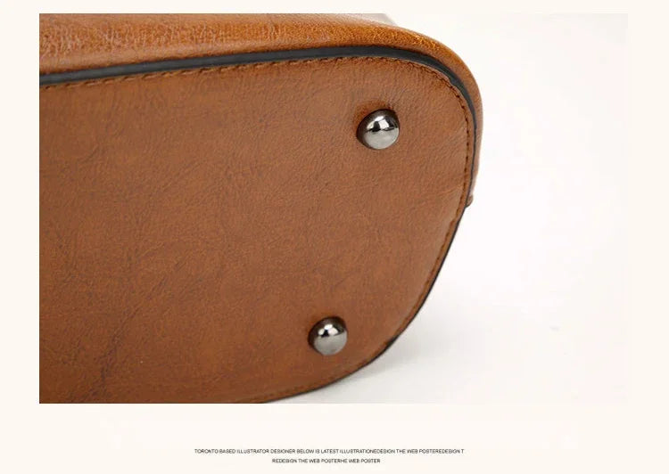 Vintage Oil Wax TPU Shoulder Bag – Hard Shell Tote Crossbody Satchel for Women