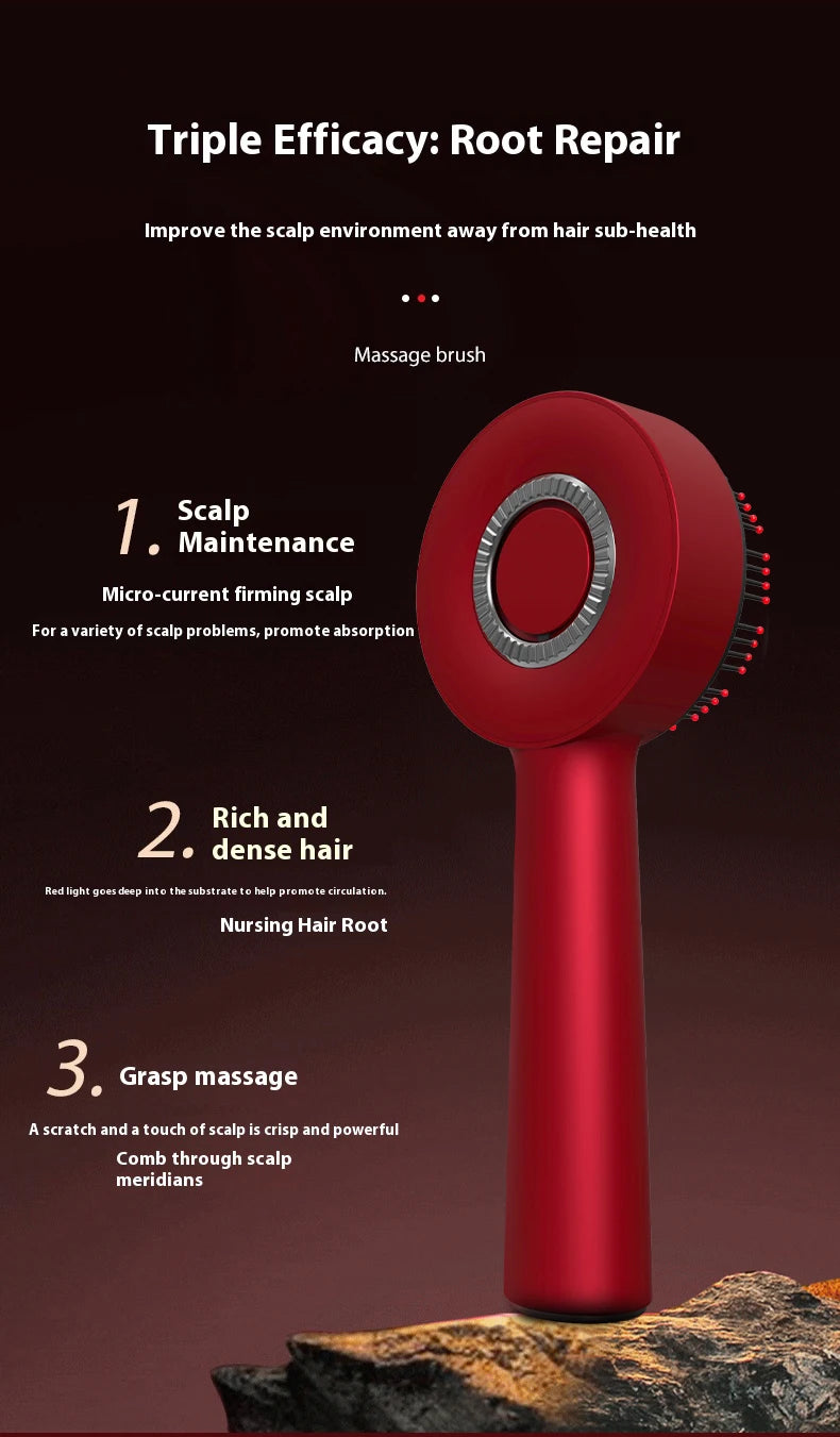 Red Light Therapy Scalp Massage Comb — Anti-Hair Loss LED Hair Growth Device