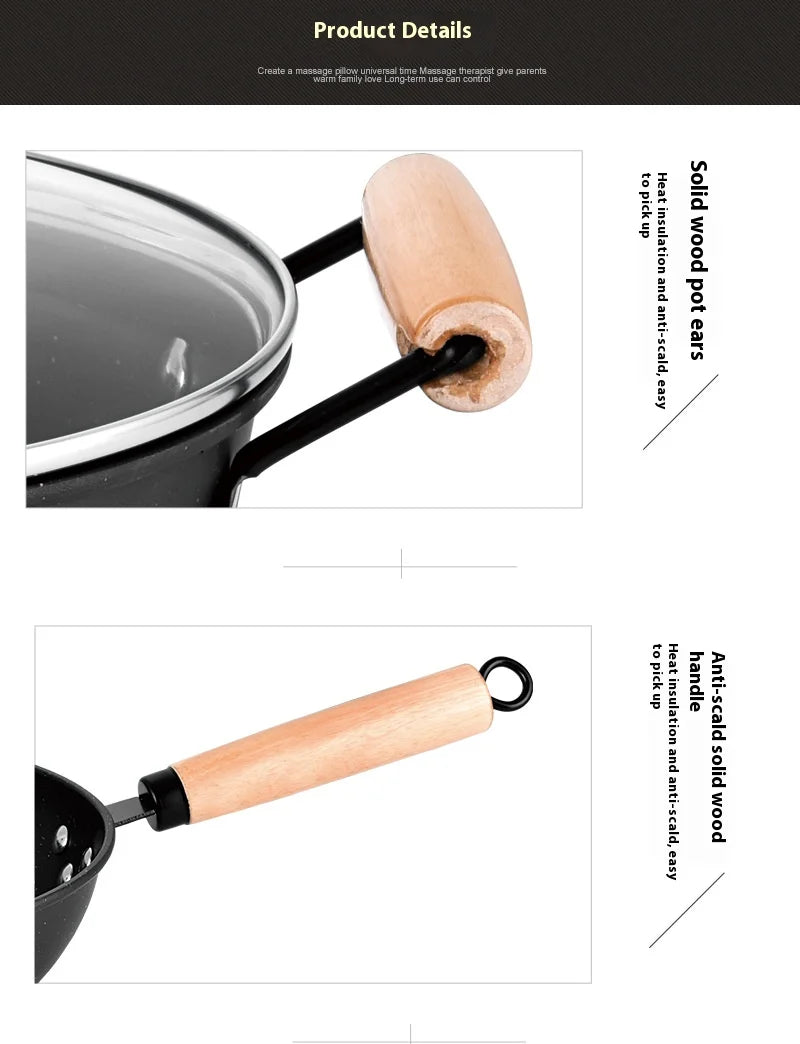 3-Piece Nonstick Cookware Set – Wok, Soup Pot & Frying Pan