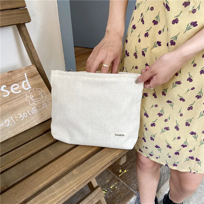 Women's Sweet Cosmetic Makeup Bag – Large Zipper Purse Pouch for Travel & Daily Organizer