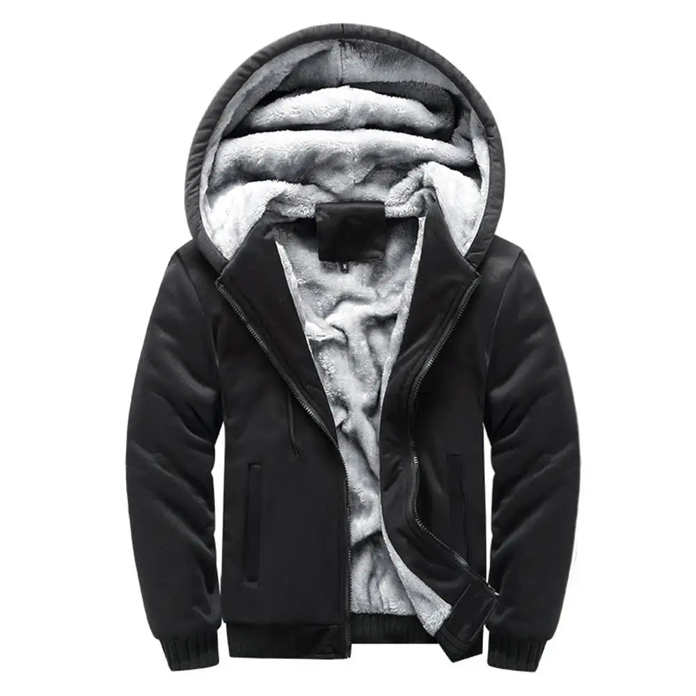Men's Camouflage Fleece Jacket – Hooded Winter Layer