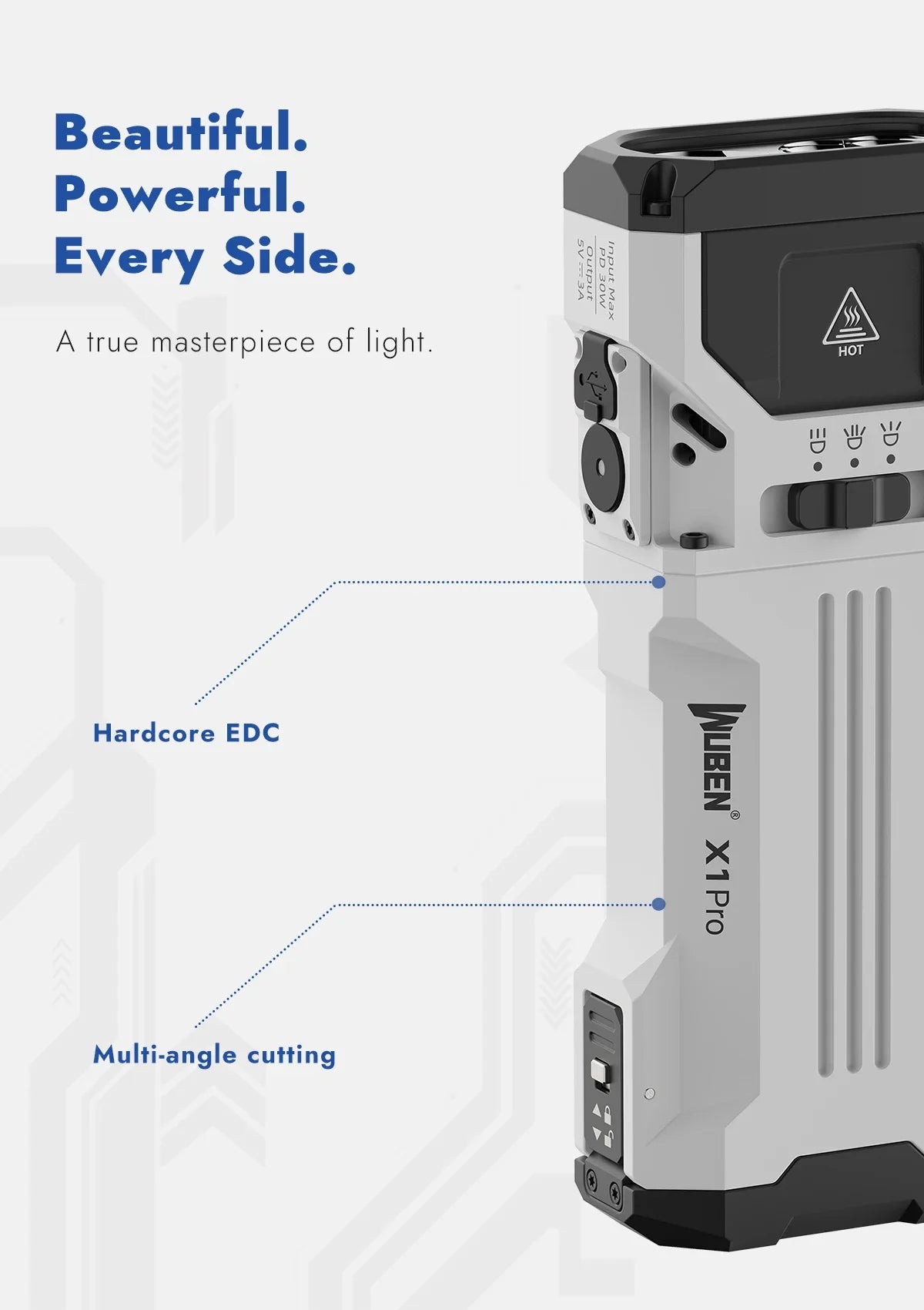 WUBEN X1 Pro Rechargeable EDC Flashlight — High-Output Compact Everyday Carry