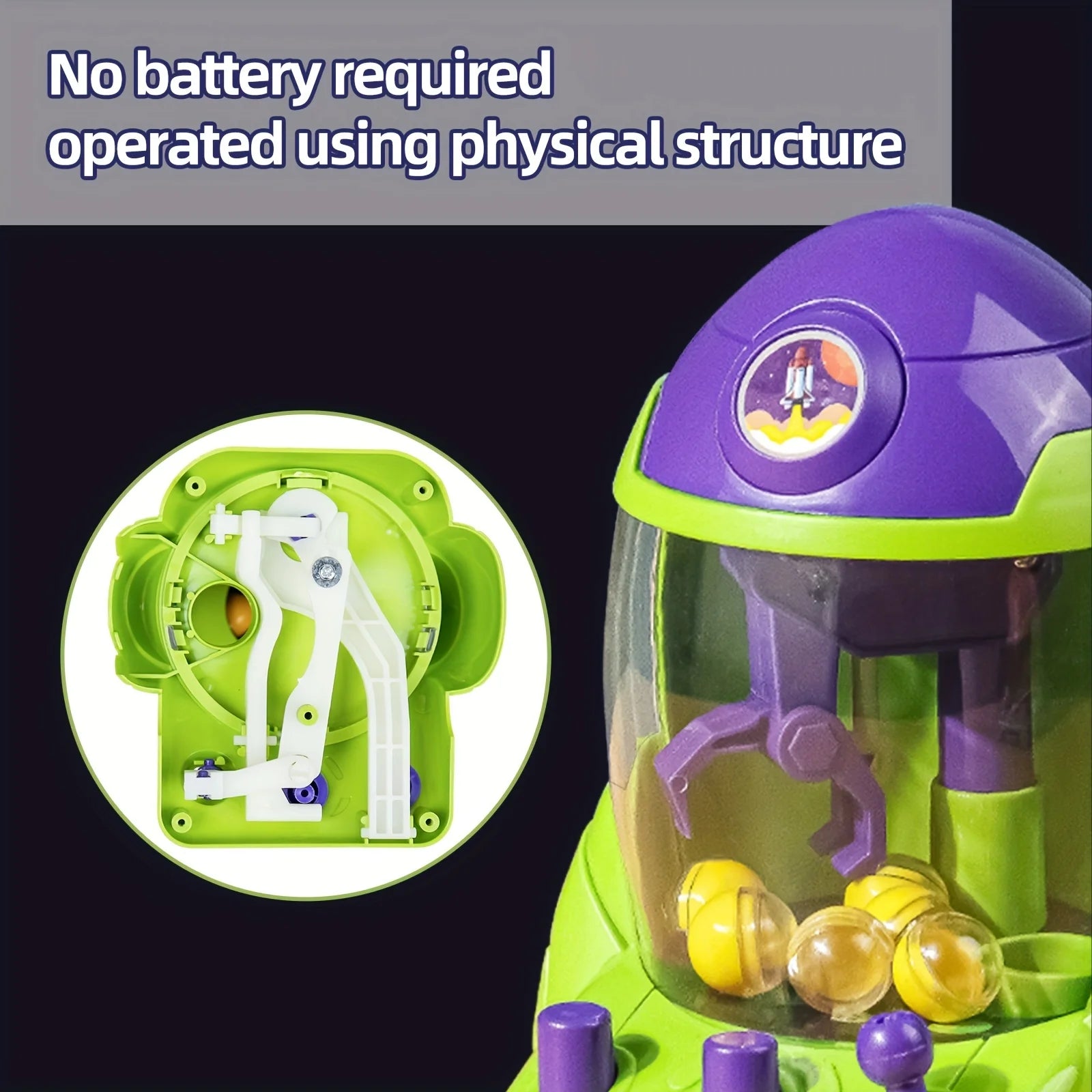 Space Rocket Crawler, Ball Pincer & Egg Twister – Kids Novelty Toy Gift Set