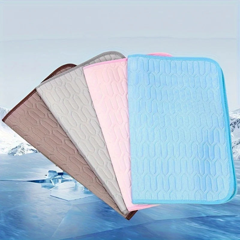 Ice-Cool Pet Cooling Mat – Sweat-Absorbent Summer Bed for Small, Medium & Large Pets, 4 Sizes